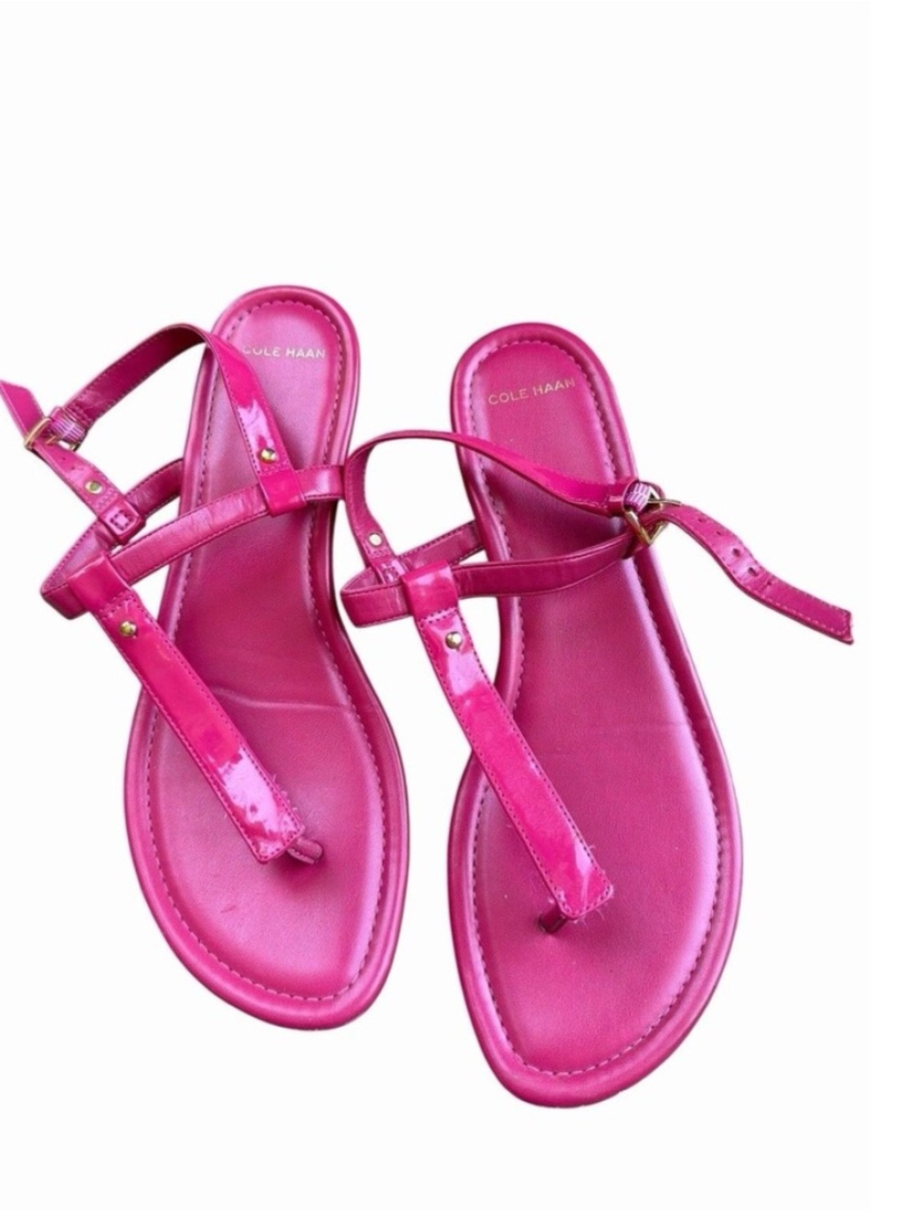 Cole Haan Electra/Patent T-Strap Sandals